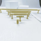 Knurled Brass Wardrobe Handles – Modern Kitchen Cabinet and Drawer Pull Bar Handles Handles