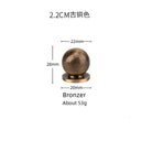 Solid Brass Ball Cabinet Knobs - Vintage Single-Hole Wardrobe and Drawer Handles Bronze 22mm Knobs