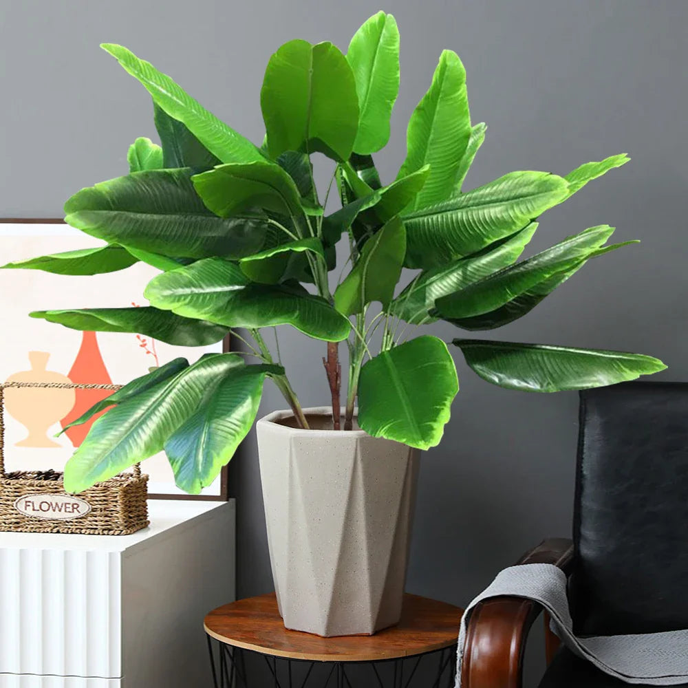 Dlight Decor 78cm Tall Tropical Monstera Plant with Banana Leaves