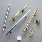 Chrome and Polished Gold Brass Furniture Handles – Modern Cabinet Drawer and Wardrobe Knobs Handles