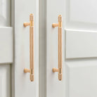 Black and Gold Knurled Cabinet Handles – Modern Cupboard Drawer Pulls for Kitchen and Wardrobe Handles