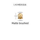 Solid Brass Ball Cabinet Knobs - Vintage Single-Hole Wardrobe and Drawer Handles Matte brushed 14mm Knobs