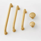 Solid Brass Cabinet Handles - Modern Golden Drawer Pulls for Dresser Wardrobe and Kitchen Cupboards