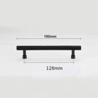 Gold and Black Solid Brass Handles – Straight Line Cabinet T-Bar and Wardrobe Pulls TB9013-B180 Handles