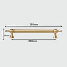 Modern Brass Cabinet Handles – Brushed Gold Bar Knobs for Furniture (60mm-368mm) 2026-368 Handles