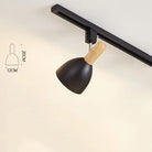 15W Modern Nordic Wooden LED Track Light - Ceiling Spotlight Black / Cold White 6000K ceiling light