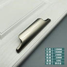 Luxury Zinc Alloy Curved Cabinet Handles - Modern Drawer Pulls for Wardrobes and Shoe Cabinets Nickel drawing 128mm