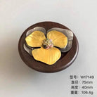 Handmade Wood and Alloy Flower Knob Handles – Artistic Drawer and Cabinet Pulls for Furniture W17149 knob