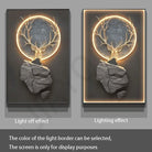 Dlight Decor Reindeer Wall Glow for Luxe Entry Spaces A / 120X30CM / Dimmable cool light|Gold border Wall Art