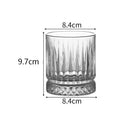 Dlight Decor Diamond Stripe Glass Coffee Cups (100–450ml) 370ml / foam box pack Cocktail Glasses