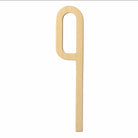 Solid Brass Alphabet Letters and Numbers – Adhesive DIY Door Decor for Home Hotel and Baby Names 9 / 60mm height Brass