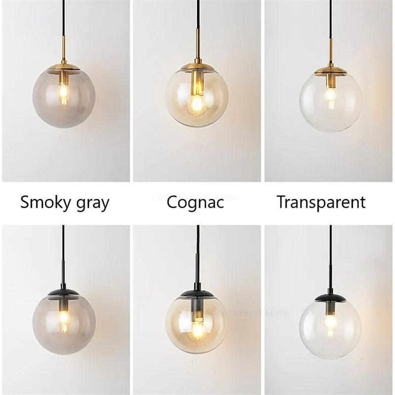 Nordic Modern Vintage Wall Lamps - Led Glass Ball Mirror Beside Bedroom Light For Living Room
