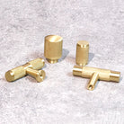 Knurled Brass T-Bar Handles – Modern Cabinet Knobs and Kitchen Cupboard Pulls knob