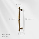 Antique Bronze Wardrobe Door Handles – Zinc Alloy Cabinet Pulls and Drawer Knobs 5068-128mm Handles