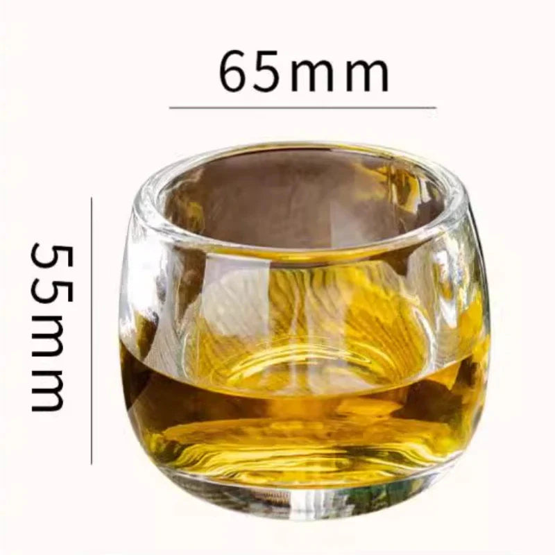 Dlight Decor 80ml Crystal Tea & Wine Cup Single Transparent Master Cup for Gifting or Tasting 80ml / 4pcs