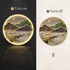 Dlight Decor Luxury Glow Round Wall Light for Interiors E / Dia 80cm / NON dimm warm light|Gold border Wall Art