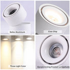 LED Track Light - 15W/12W/10W Spotlights for Bedrooms Shops and Corridors ceiling light