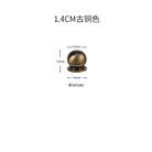 Solid Brass Ball Cabinet Knobs - Vintage Single-Hole Wardrobe and Drawer Handles Bronze 14mm Knobs