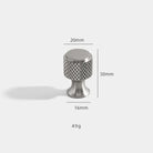 Solid Brass Knurled Cabinet Handles – Brushed Nickel Wardrobe Pulls and Textured Bar Knobs 20mm A Handles