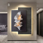 Dlight Decor Crystal Porcelain LED Wall Mural Light B / W75 X H100CM / Dimmable warm light Wall Art