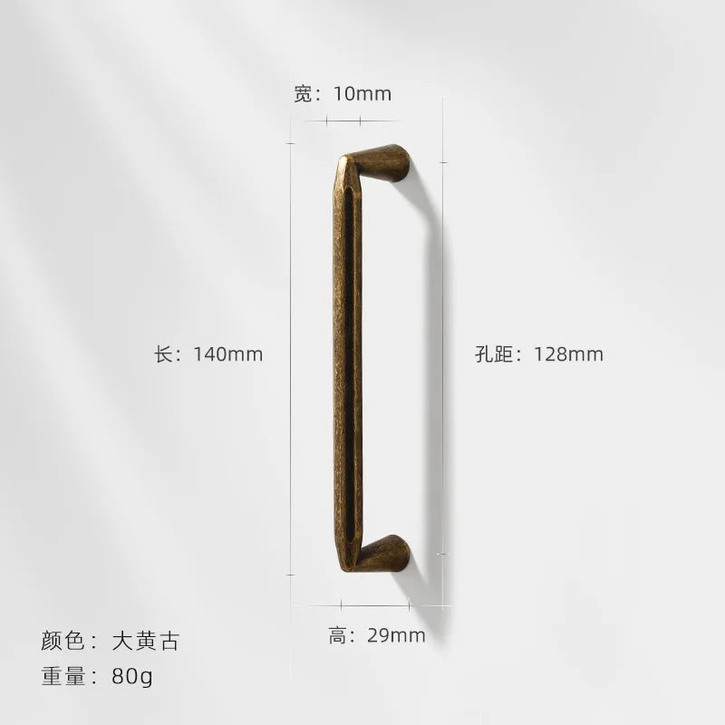 Antique Wardrobe Cabinet Handles - Retro Zinc Alloy Drawer Pulls and Knobs for Kitchen and Furniture 7053 128mm Handles