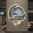 Dlight Decor Clock Wall Light with Luxury Crystal Glow D / 70x58cm / Remote dimming|With lamp Wall Art