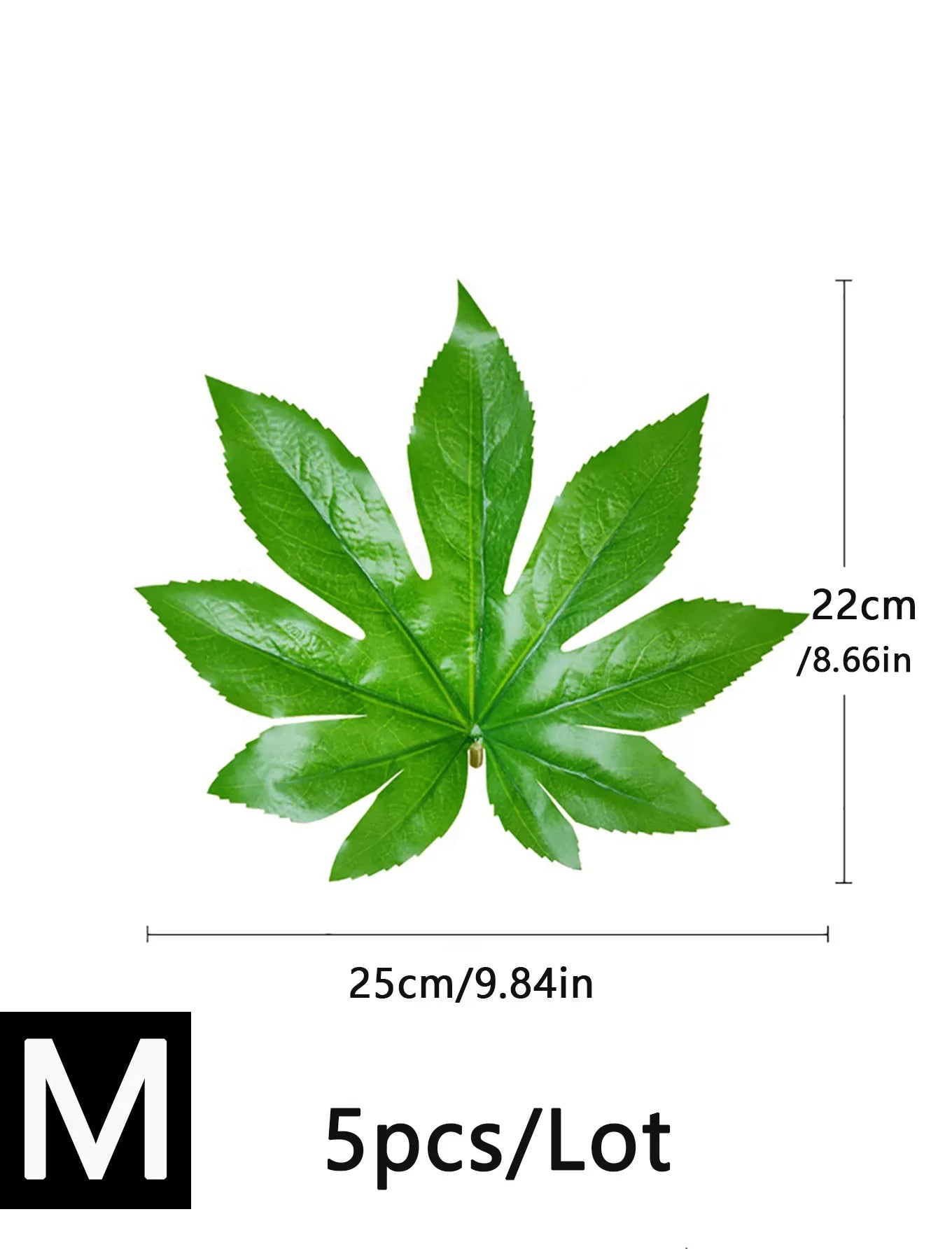 Dlight Decor 5 or 10pcs Tropical Fatsia Monstera Leaves for Table and Home Decor