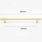 Gold and Bronze Brass Wardrobe Handles – Vintage Cabinet Drawer Pulls and Bar Handles gold 283mm Handles