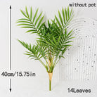 Dlight Decor 44cm Palm Plant Branch with Real Touch Monstera Leaves 40cm 14Leaves