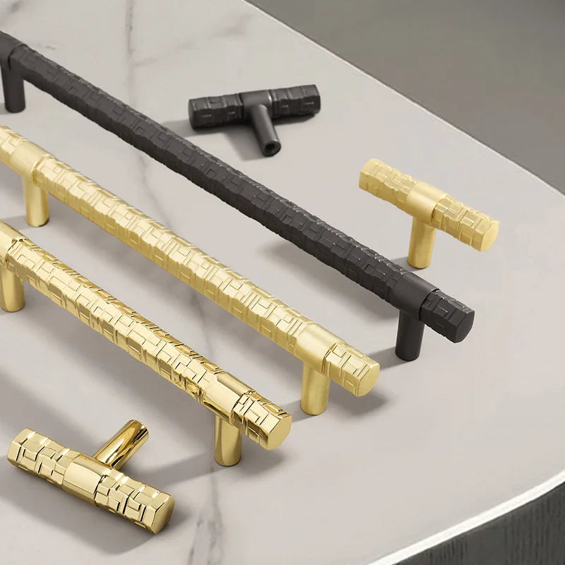 Creative T-Bar Cabinet Handles - Modern Zinc Alloy Pulls for Kitchen and Furniture Handles