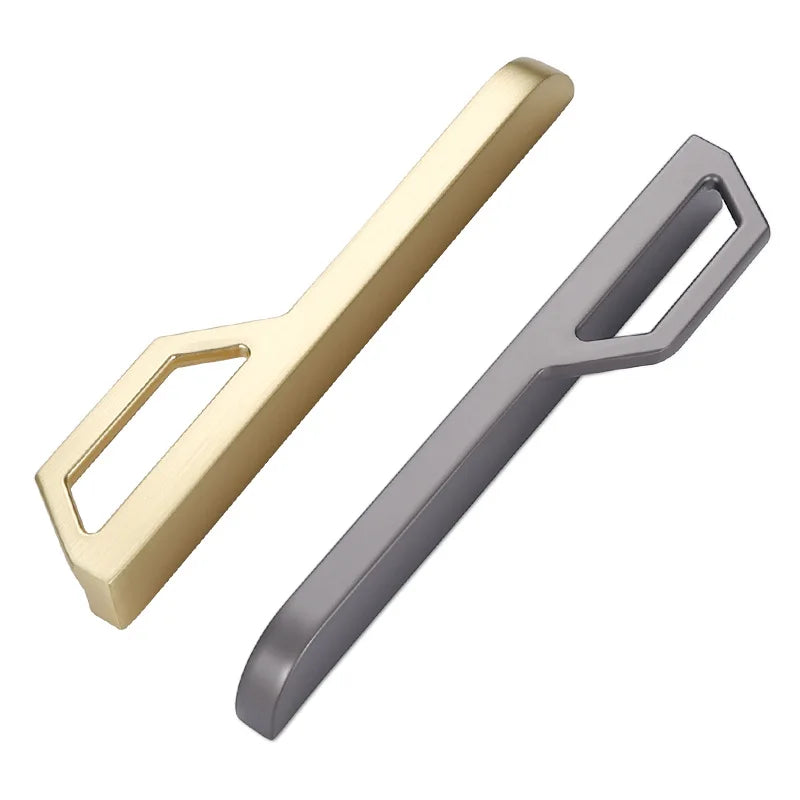 Gold and Pearl Grey Cabinet Handles - Modern Zinc Alloy Pulls for Kitchen and Furniture Handles