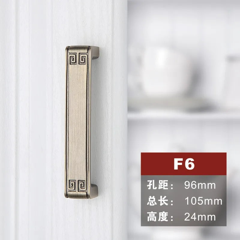 Antique Bronze Cabinet Knobs and Handles – Vintage Furniture Hardware F6 96mm Handles