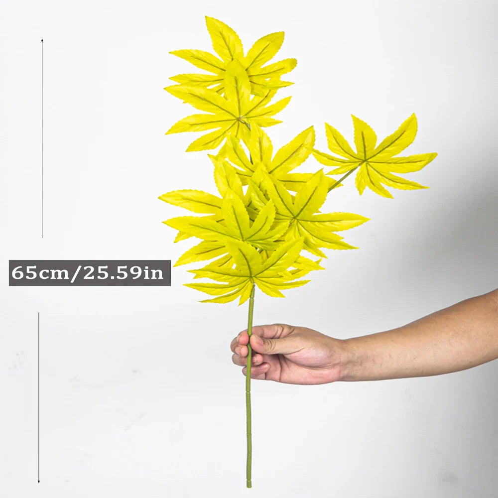 Dlight Decor 77cm Autumn Maple Leaf Branch for Fall Display 65cm Green
