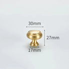 Modern Simple Solid Brass Cabinet Knobs – Wardrobe Handles and Kitchen Pulls 14 Knobs