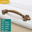 Antique Yellow Bronze Cabinet Handles - Brushed Vintage Drawer Pulls for Kitchen and Wardrobe Doors 596 96mm Handles