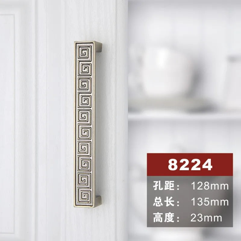 Antique Bronze Cabinet Knobs and Handles – Vintage Furniture Hardware 8224 128mm Handles