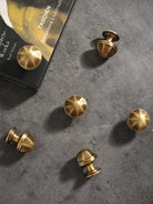 Solid Brass Octagonal Cabinet Knobs – Antique Gold Drawer and Wardrobe Handles knob