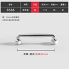 Modern Double-Color Cabinet Handles - Zinc Alloy Drawer Pulls for Cupboards and Furniture Silver white 96mm Handles