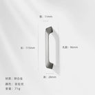 Modern Zinc Alloy Cabinet Handles - Kitchen Drawer Knobs for Wardrobes and Furniture Nickel drawing 96mm Handles