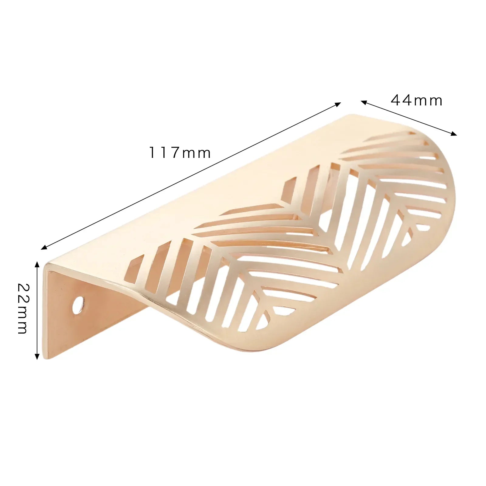 Modern Gold Leaf Cabinet Handles - Brushed Zinc Alloy Hollow Pulls for Furniture and Drawers Large-golden Handles