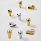 Gold PVD Chrome Brass Cabinet Knobs – Modern Single Hole Wardrobe and Drawer Pulls knob