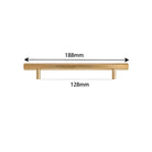 LUX Brass Hammered Hexagonal T-Bar Handles – Long Cabinet and Wardrobe Pulls (600mm/1000mm) 7.4 inches length Handles