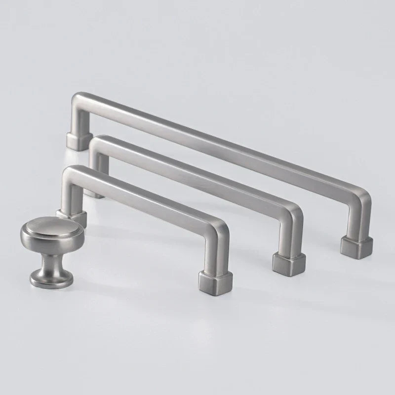 Modern European Gold and Gray Cabinet Handles - Zinc Alloy Drawer Knobs and Door Pulls for Furniture Handles