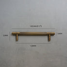 Solid Bronze Cabinet Handles – Antique Brass Wardrobe Bars and Drawer Pulls (20mm-500mm) 160mm Handles
