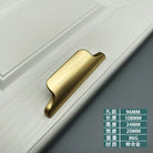 Luxury Zinc Alloy Curved Cabinet Handles - Modern Drawer Pulls for Wardrobes and Shoe Cabinets Gold drawing 96mm Handles