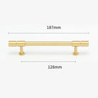 Gold and Bronze Brass Wardrobe Handles – Vintage Cabinet Drawer Pulls and Bar Handles gold 187mm Handles