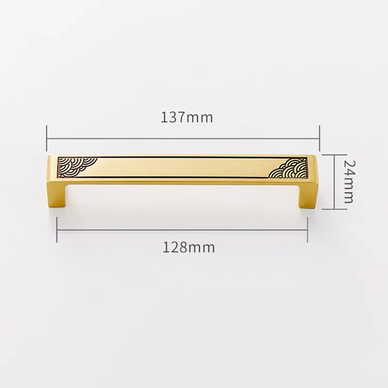 Antique Style Brass Furniture Handles – Vintage Cabinet Wardrobe and Drawer Knobs gold 137mm Handles