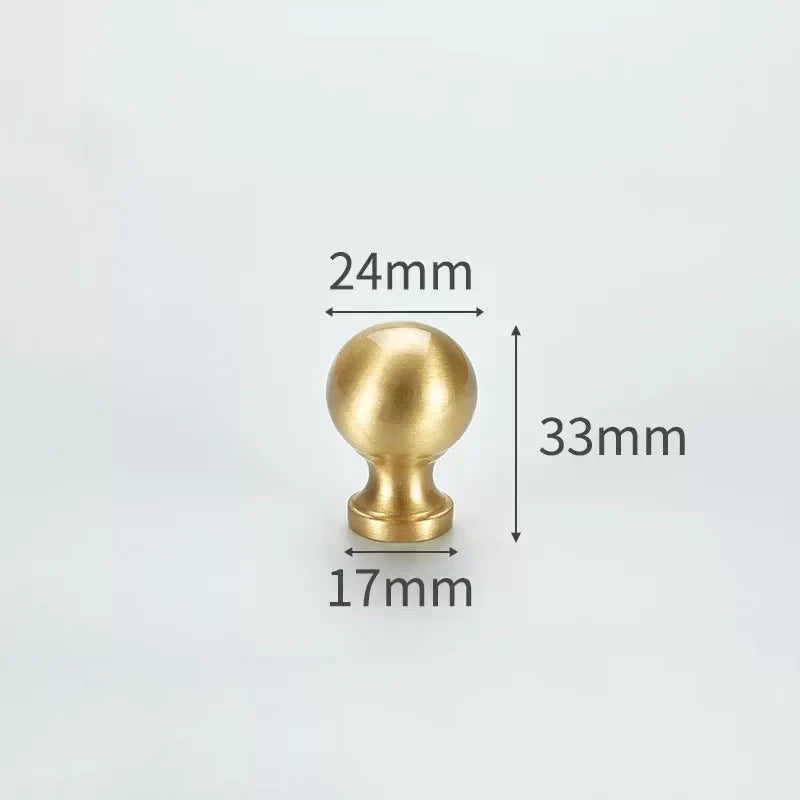 Modern Simple Solid Brass Cabinet Knobs – Wardrobe Handles and Kitchen Pulls 18 Knobs