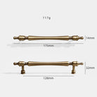 Antique American Brass Cabinet Handle – Bronzed Wardrobe Pull Bar and Drawer Knob 175mm bar Handles