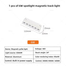 Modern Magnetic Track Lights - Embedded LED Spotlight Downlight 1 pcs 6W Spotlight 1 / Warm light 3000K ceiling light